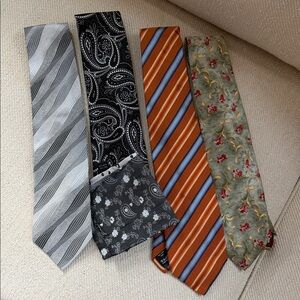 Villa bolghhero Orange and Blue Striped Tie